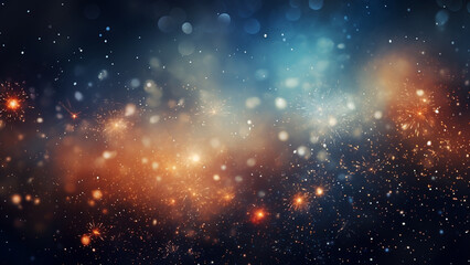 Fototapeta premium Abstract exploding happy heart with dark background