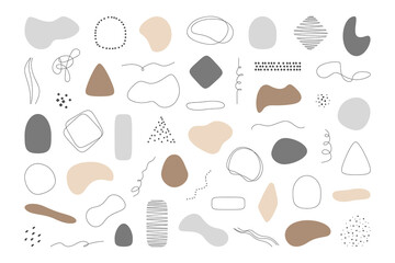 Set of abstract elements. Vector illustration.