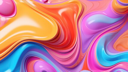 Obraz premium 3D Liquid Colorful Paint Background