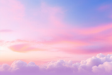 Obraz premium A pastel sky at dawn or dusk, casting a warm and soothing love background Generative AI