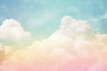 A textured pastel rainbow stretching across the sky, creating a joyful love background Generative AI