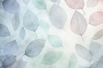 Textured pastel leaves or foliage creating a serene nature-inspired love background Generative AI