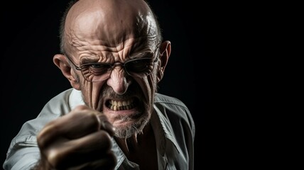 Fototapeta premium Portrait of an angry man