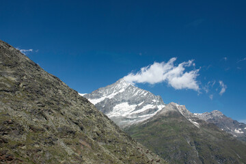 The Matterhorn in the Swiss Alps in summer