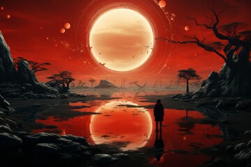 Fantasy travel concept