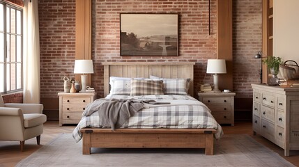 Modern bedroom in luxury apartment