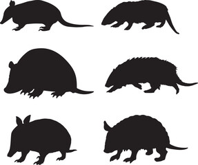 Armadillo Silhouette Vector Pack