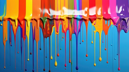  Dripping Chromatic Paint.