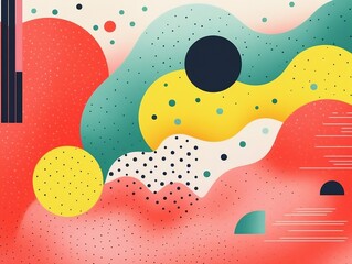 Fototapeta premium An abstract bright colorful background in risograph style. Generative AI
