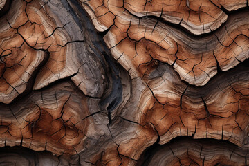 close up of tree bark structure. Generative AI