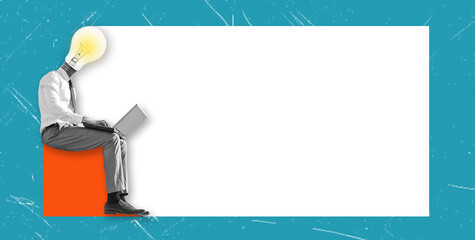 Artistic collage. Solving business issues.