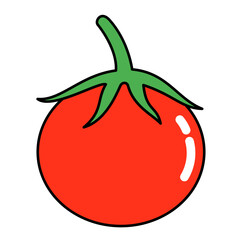 vector illustration of a fresh red tomato