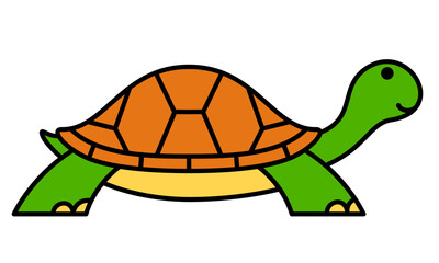 vector illustration of a green turtle