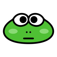 vector illustration of a cute little green frog