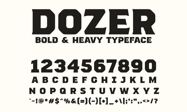Dozer is a rugged and powerful font designed for those who want to make a bold statement. With its thick, blocky letters and strong, masculine lines, this typeface commands attention.