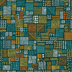 Hand drawn abstract seamless pattern, doodle background, simple style - great for textiles, banners, wallpapers, wrapping - vector design
