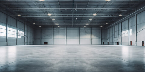 Obraz premium empty Factory building or warehouse building. 