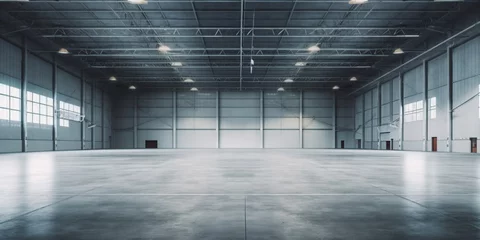Foto op Canvas empty Factory building or warehouse building.   © xartproduction