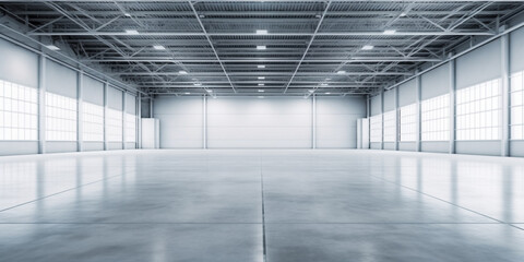 empty Factory building or warehouse building.   - obrazy, fototapety, plakaty