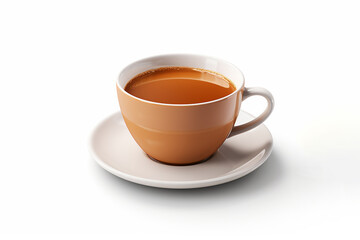 Cup of tea isolated on white, made by ai