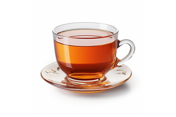 Cup of tea isolated on white, made by ai - Powered by Adobe