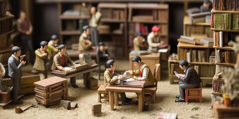 Miniature People at work