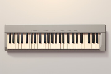 graphic of a minimalistic piano keyboard. Generative AI