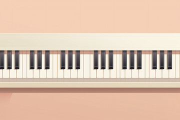 Fototapeta premium graphic of a minimalistic piano keyboard. 