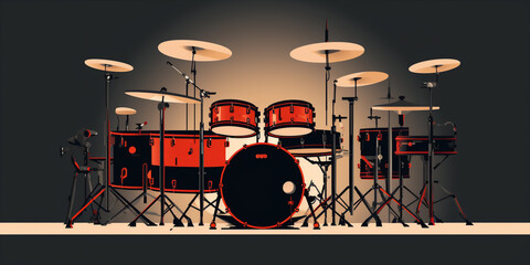Obraz na płótnie Canvas minimalist drum kit. 