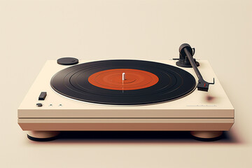 minimalist vinyl record player.  