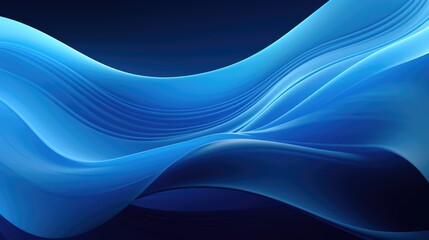 Fototapeta premium Shining Blue Wavy Lines