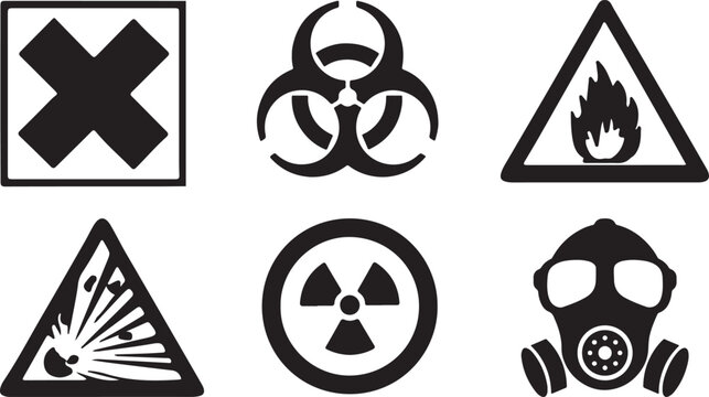 Biohazard Symbols Vector Pack