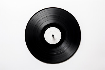 super macro of minimalist music banner with black vinyl music record.  