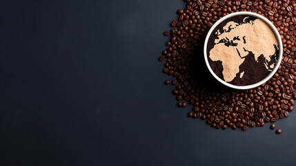 International coffee day coffee banner global coffee production