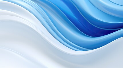 Fototapeta na wymiar White and Blue Swirl 3D
