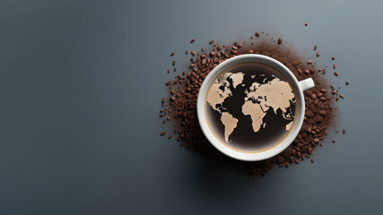 International coffee day coffee banner global coffee production