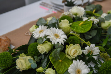 Décoration de fleurs pour un mariage