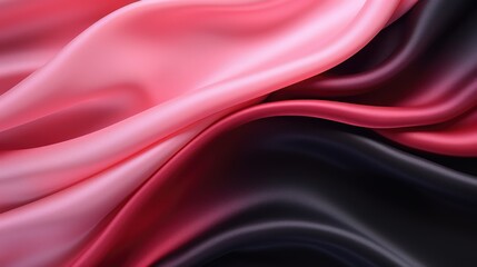 Fototapeta premium Pink and Black Gradient Silk Fabric