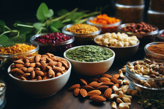 ingredients like nuts, seeds, and herbs known for their positive impact on metabolism and weight management 