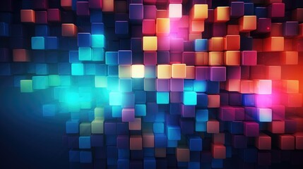 Abstract background with bright squares