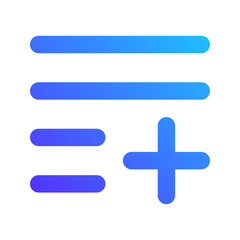 Obraz premium playlist gradient fill icon