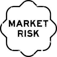 Grunge black market risk word rubber seal stamp on wthie background