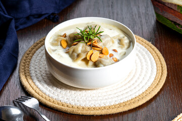 Dough balls with meat and yogurt (shishbark)
