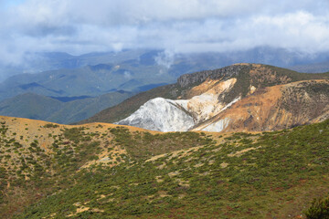 Climbing  Mount Adatara, Fukushima, Japan