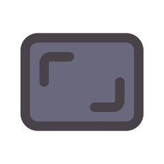 aspect ratio flat line icon