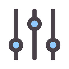 equalizer flat line icon