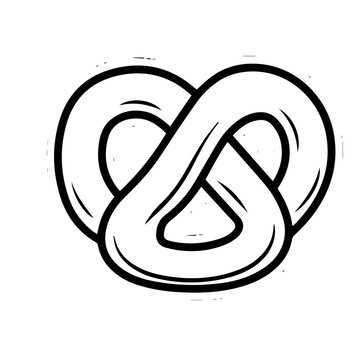 recommend clip art: Pretzel in simple doodle style. Vector illustration