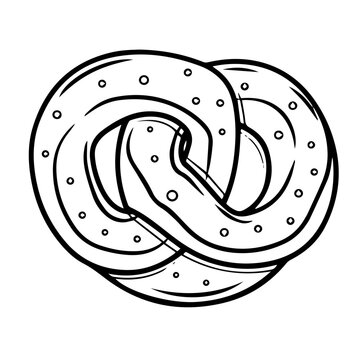 recommend clip art: Pretzel in simple doodle style. Vector illustration
