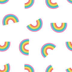 Pattern of Rainbow on white isolated background