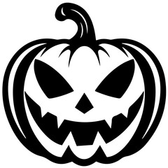 Pumpkin silhouette icon on a white background